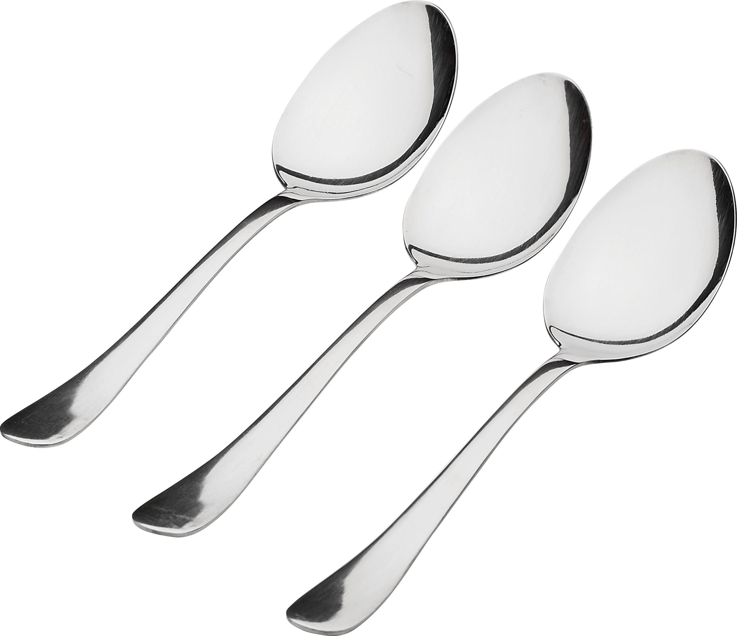 ŽLICA, 3 KOM 3-pack - srebrne boje, Konvencionalno, metal - Justinus
