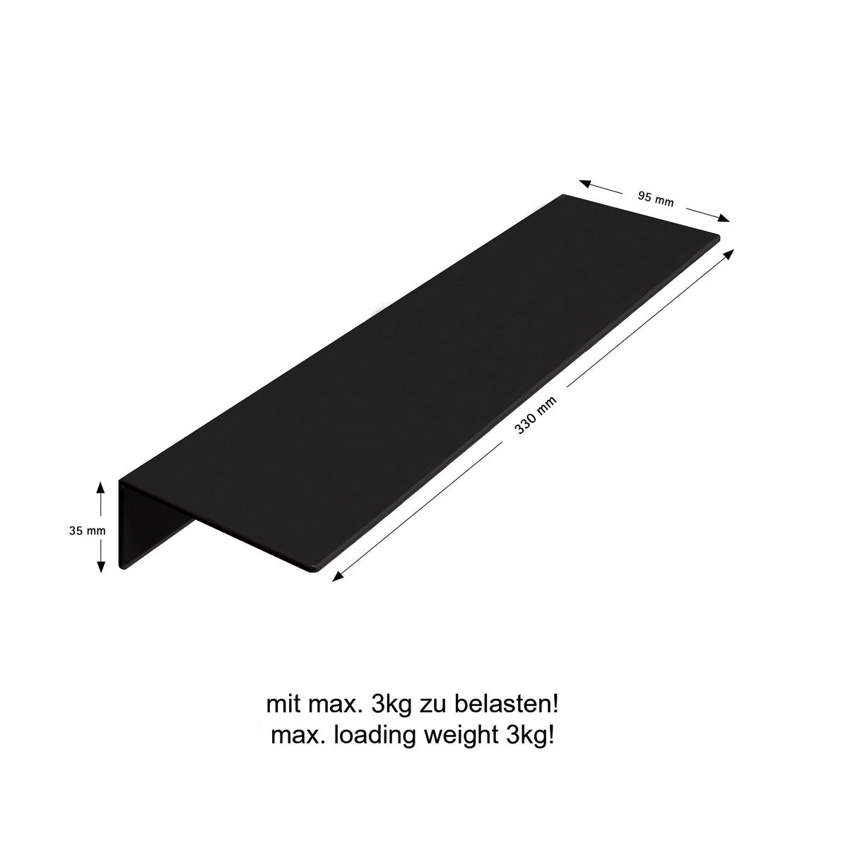 DUSCHABLAGE Metall  - Schwarz, Basics, Metall (33/3,5/9,5cm) - Novel