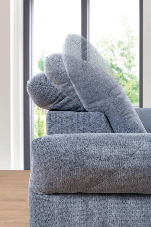 Thumbnail - Moderano Ecksofa, Blau, Textil, 2-Sitzer, Ottomane rechts, L-Form, 262x173 cm, Typenauswahl, Stoffauswahl, seitenverkehr...