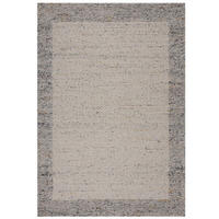 HANDWEBTEPPICH 200/290 cm BOBBLE WOOL BORDER Schwarz, Weiß  - Schwarz/Weiß, Trend, Textil (200/290cm)