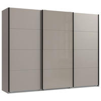 SCHWEBETÜRENSCHRANK  in Graphitfarben, Sahara  - Schwarz/Graphitfarben, Design, Glas/Holzwerkstoff (270/208/65cm) - Carryhome