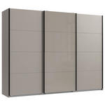 SCHWEBETÜRENSCHRANK  in Graphitfarben, Sahara  - Schwarz/Graphitfarben, Design, Glas/Holzwerkstoff (270/208/65cm) - Carryhome