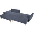 ECKSOFA in Webstoff Blaugrau  - Buchefarben/Blaugrau, KONVENTIONELL, Holz/Textil (169/294cm) - Carryhome