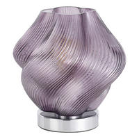TISCHLEUCHTE 22/23 cm  - Violett, Design, Glas/Metall (22/23cm)