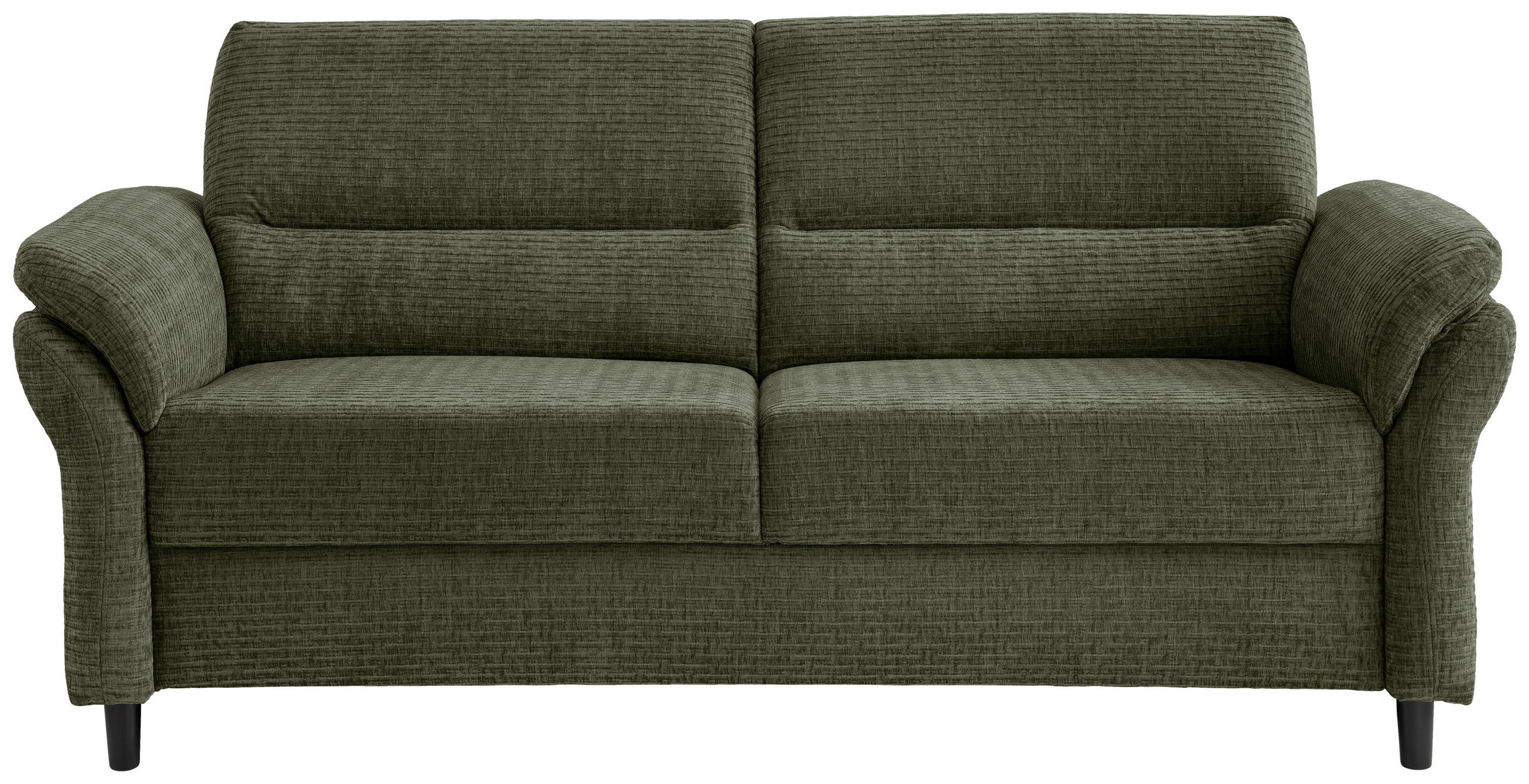 3-SITZER-SOFA in Mikrofaser Olivgrün  - Schwarz/Olivgrün, MODERN, Holz/Textil (192/90/89cm) - Livetastic