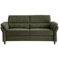 3-SITZER-SOFA in Mikrofaser Olivgrün  - Schwarz/Olivgrün, Modern, Holz/Textil (192/90/89cm) - Livetastic