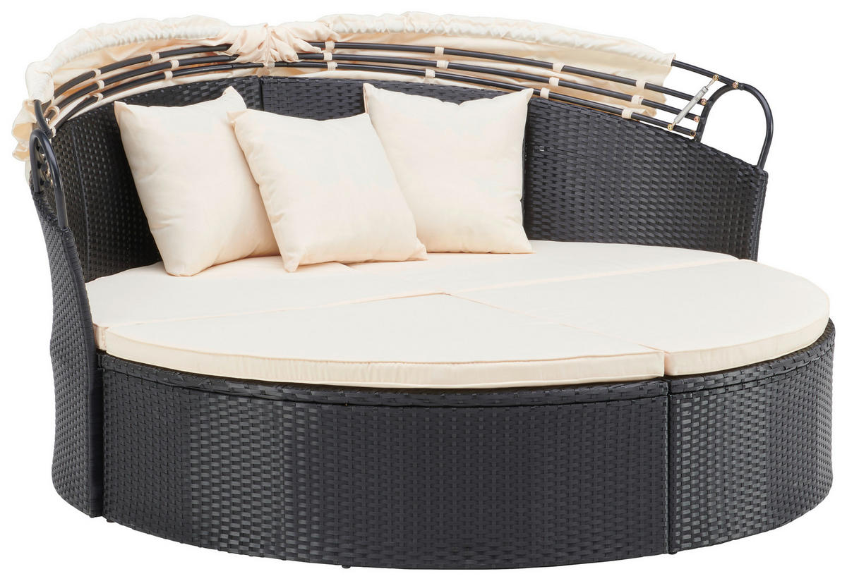 ÎLE DE SOLEIL 180/80/81 cm  - beige/noir, Modern, métal/matière synthétique (180/80/81cm) - Luca Bessoni