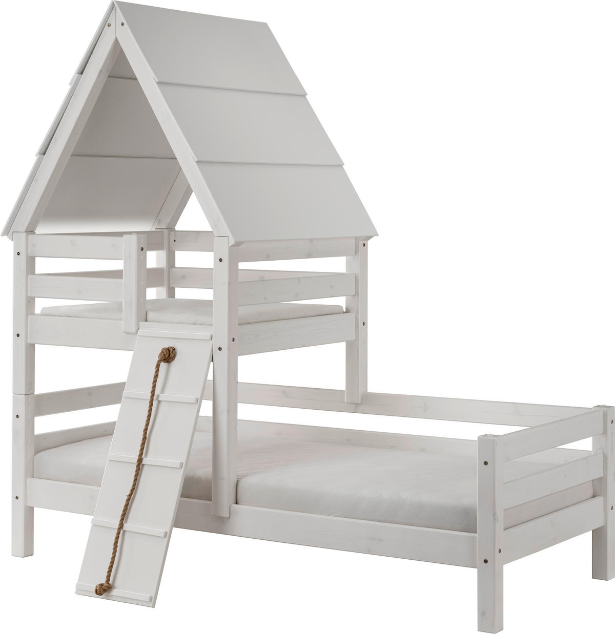 SPIELBETT Leiter, Rollrost 90/200 cm  in Weiß  - Weiß, LIFESTYLE, Holz (90/200cm) - Ben'n'jen