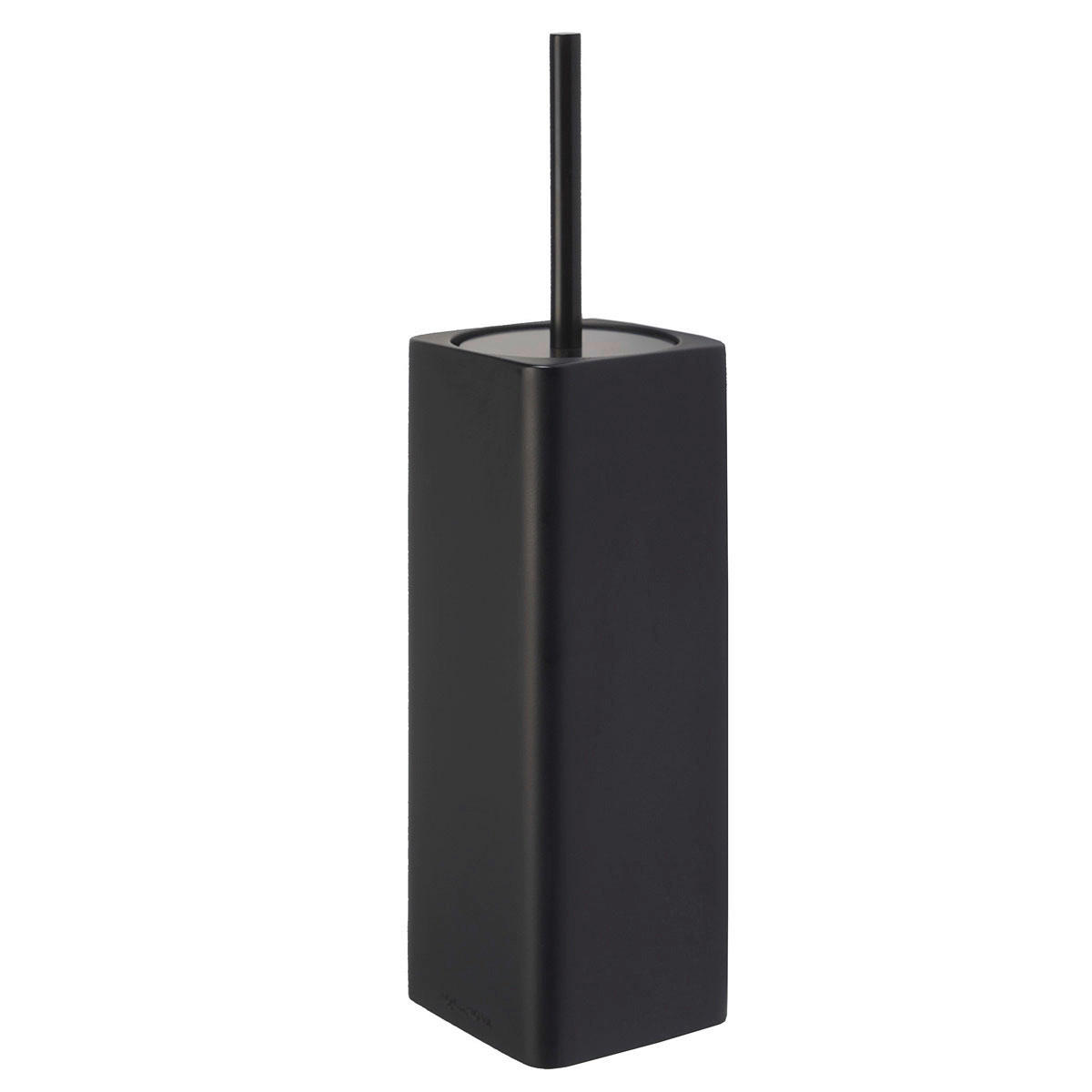 WC-BÜRSTENHALTER - Schwarz, Basics, Stein (9.7/11.3/38.4cm) - Aquanova