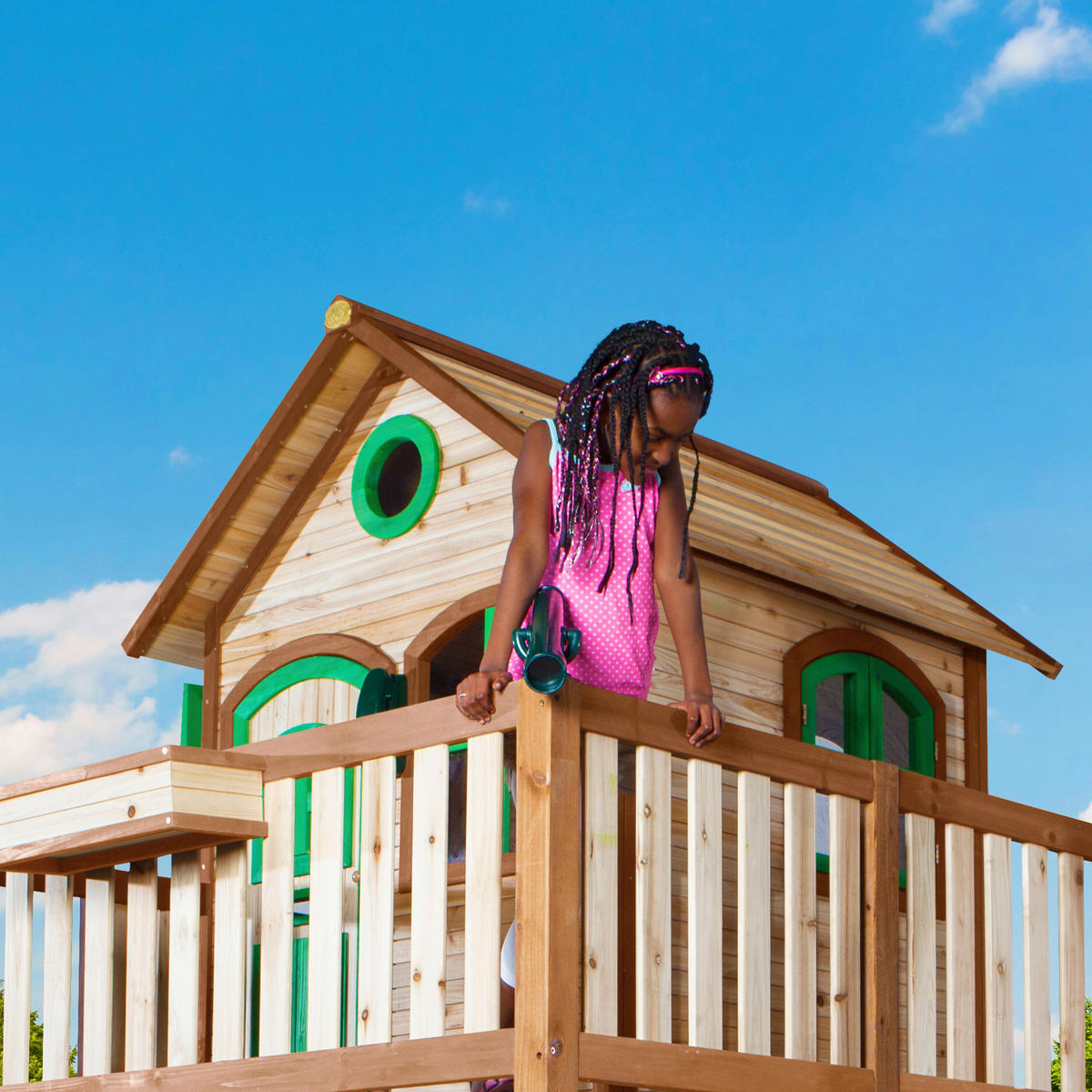 SPIELTURM 541/291/277 cm  - Braun/Grau, Konventionell, Holz/Kunststoff (541/291/277cm)