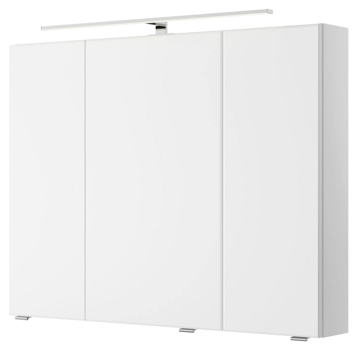 SPIEGELSCHRANK 90/70,3/14,5 cm  - Chromfarben/Weiß, KONVENTIONELL, Glas/Holzwerkstoff (90/70,3/14,5cm) - Pelipal