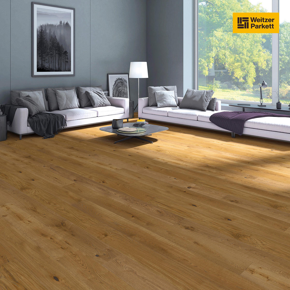 LANDHAUSDIELE, Eiche Mandel Gesund-Diele  per  m² - Eichefarben, Design, Holz (224,5/19,3/1,3cm) - Weitzer Parkett