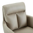 ARMLEHNSTUHL  in Edelstahl Mikrofaser  - Taupe/Edelstahlfarben, Design, Textil/Metall (62/89,5/65cm) - Novel