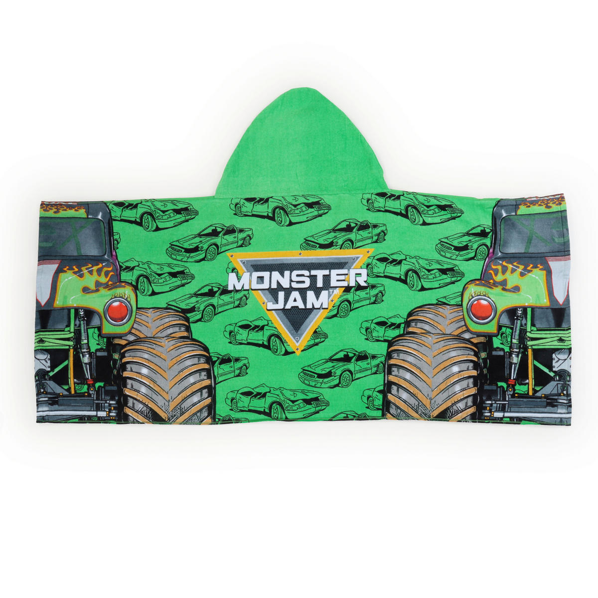 KAPUZENBADETUCH MONSTER JAM 130/56 cm  - Grün, Basics, Textil (130/56cm)