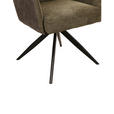 ARMLEHNSTUHL  Sitzfläche 360° drehbar Leinenoptik  - Anthrazit/Schwarz, Design, Textil/Metall (60/93/68cm) - Novel