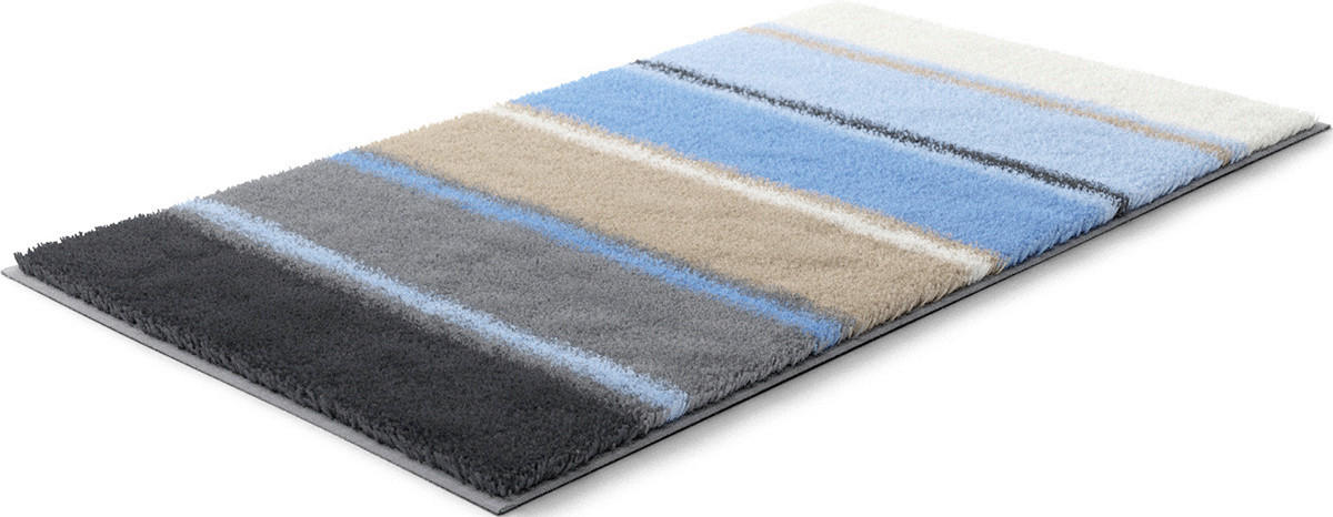 BADEMATTE Blau 60/90 cm  - Blau, Design, Kunststoff/Textil (60/90cm) - Grund