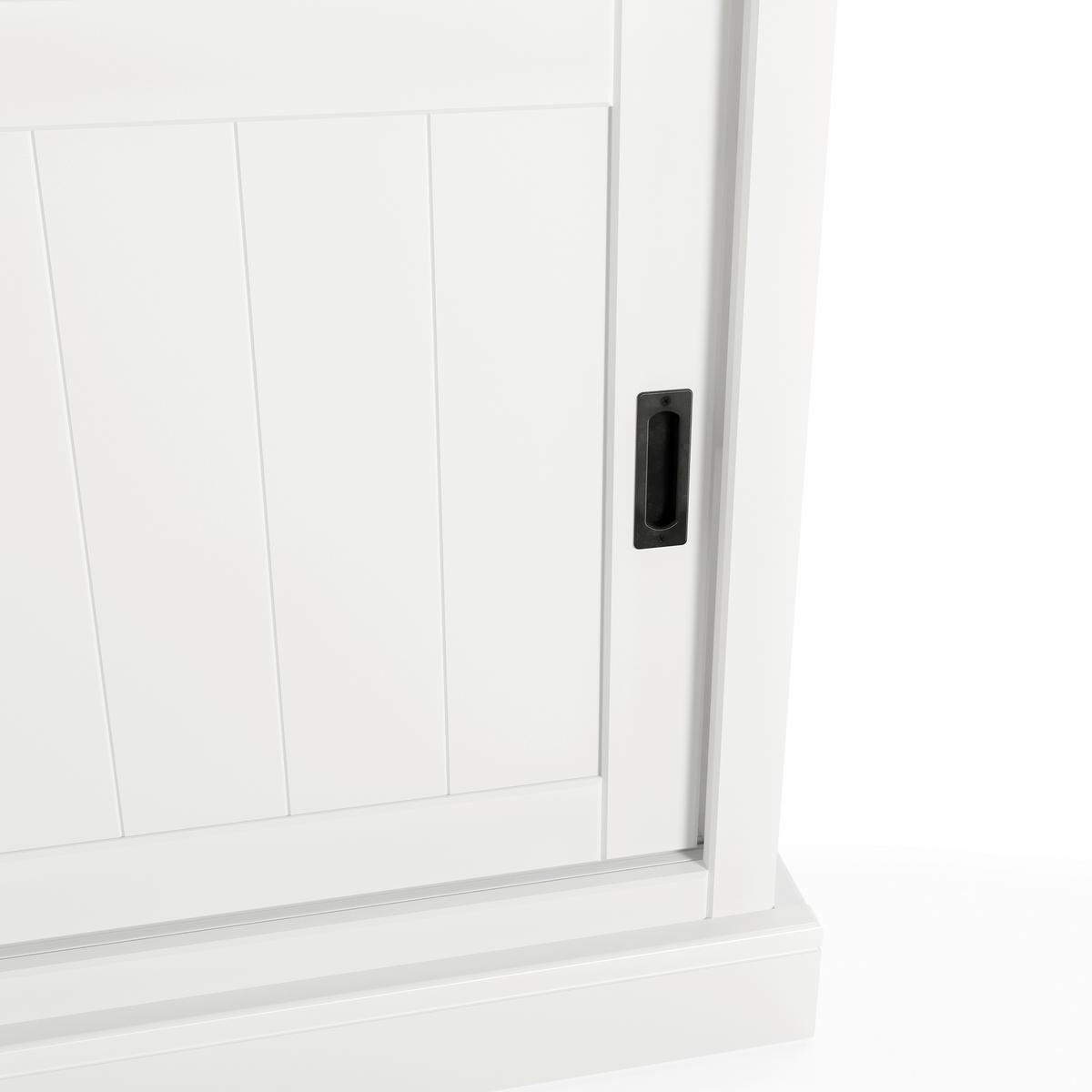 VITRINE  in massiv, teilmassiv Kiefer Weiß  - Klar/Schwarz, ROMANTIK / LANDHAUS, Glas/Holz (162,5/191/40cm) - Livetastic