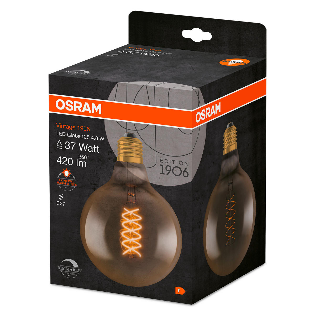 LED-LEUCHTMITTEL   E27 7 W 600 lm  - Goldfarben, Basics, Glas (12,4/17,3cm) - Ledvance