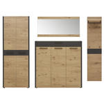 GARDEROBE Anthrazit, Eichefarben  - Eichefarben/Anthrazit, Design, Holz (265/193/37cm) - Dieter Knoll