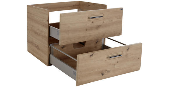 Waschtischunterschrank mit Soft-Close Avensis, B: 75cm - Eichefarben, MODERN, Holzwerkstoff (75/53/45cm) - Luca Bessoni