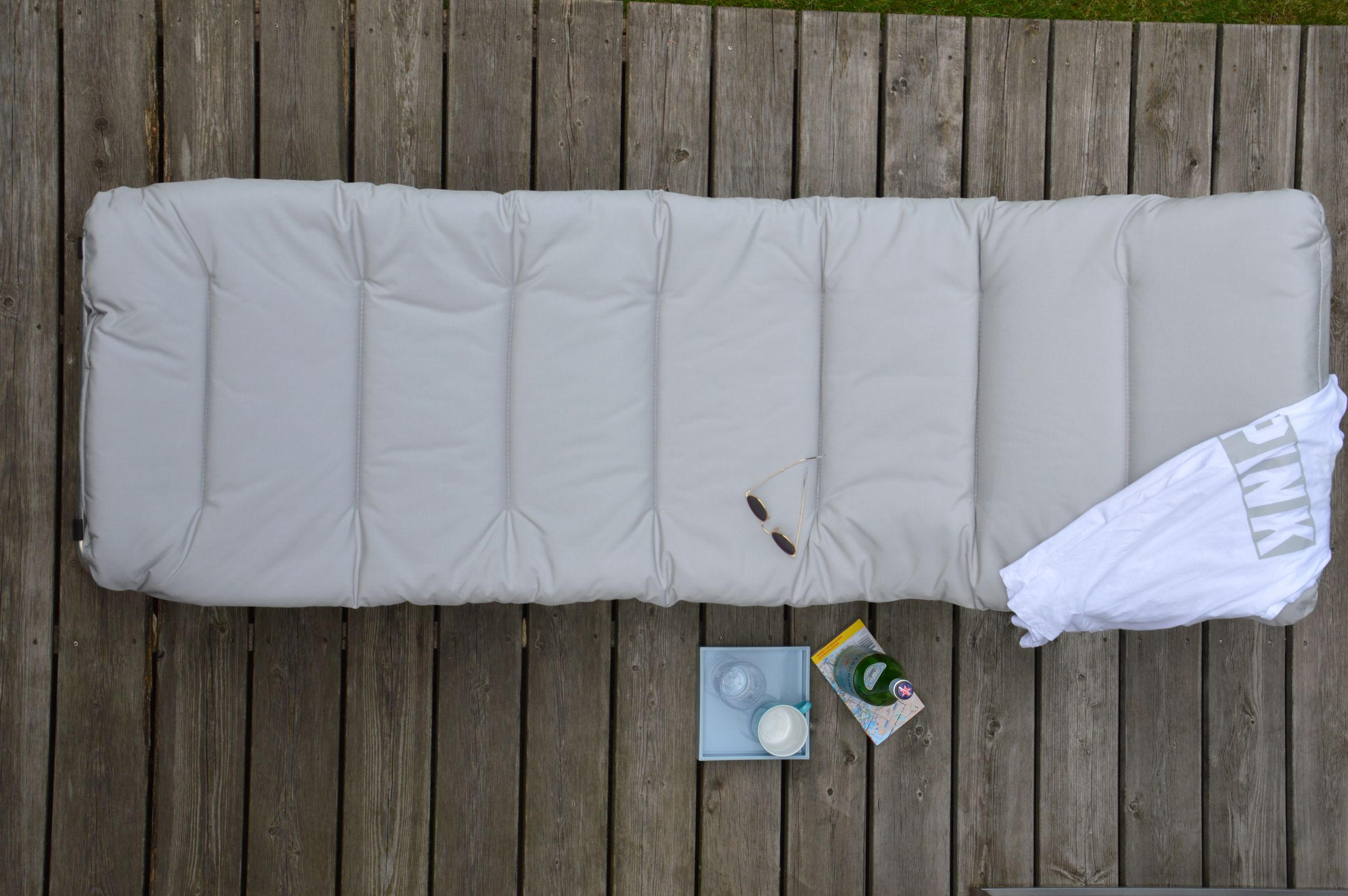 LIEGENAUFLAGE in Hellgrau  - Hellgrau, Basics, Textil (60/6/190cm) - FIAM