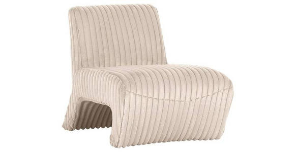 SESSEL in Cord Creme - Creme/Schwarz, KONVENTIONELL, Kunststoff/Textil (68/72/89cm) - Carryhome