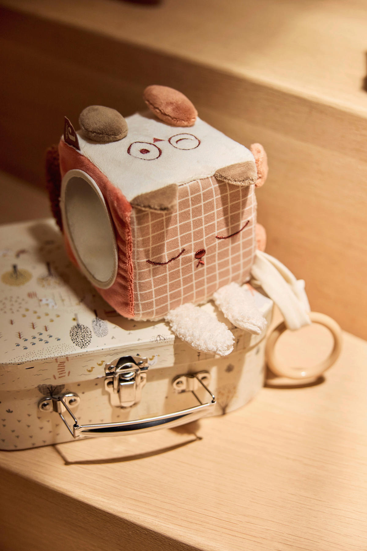 KOCKA ZA IGRU  Animal Friends  - višebojno, Basics, tekstil (10/10/1cm) - JOLLEIN