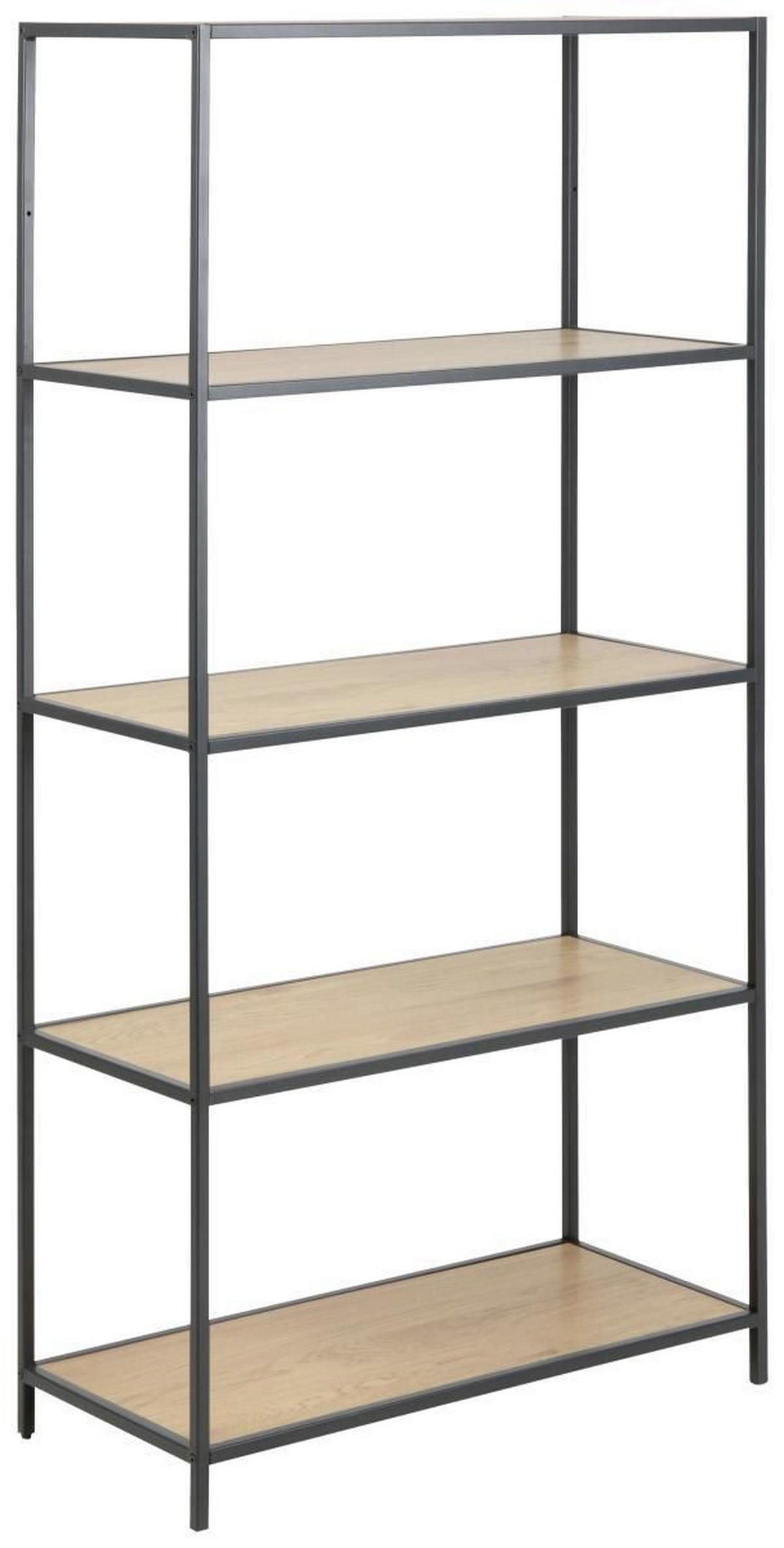 REGAL Eichefarben  - Eichefarben/Schwarz, Trend, Holzwerkstoff/Metall (77/150/35cm) - MID.YOU