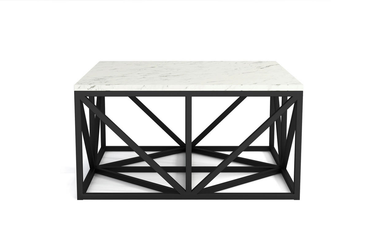 SOFFBORD i metall, trämaterial  - vit/svart, Design, metall/trämaterial (80cm) - Stylife
