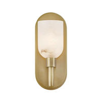WANDLEUCHTE   - Messingfarben, KONVENTIONELL, Glas/Metall (22,9/9,2/13,7cm) - Elstead Lighting