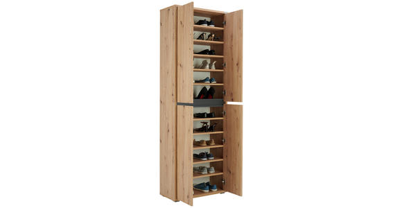 SCHUHSCHRANK 70/210/34 cm  - Eichefarben, KONVENTIONELL, Holzwerkstoff (70/210/34cm) - Xora