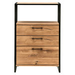 KOMMODE  in 80/108/39 cm  - Eichefarben/Schwarz, Design, Holz/Metall (80/108/39cm) - Linea Natura