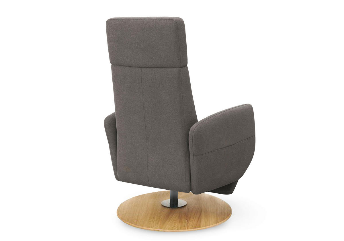 RELAXSESSEL Flachgewebe    - Eichefarben/Graphitfarben, KONVENTIONELL, Holz/Textil (71/110/82cm) - Sit & More