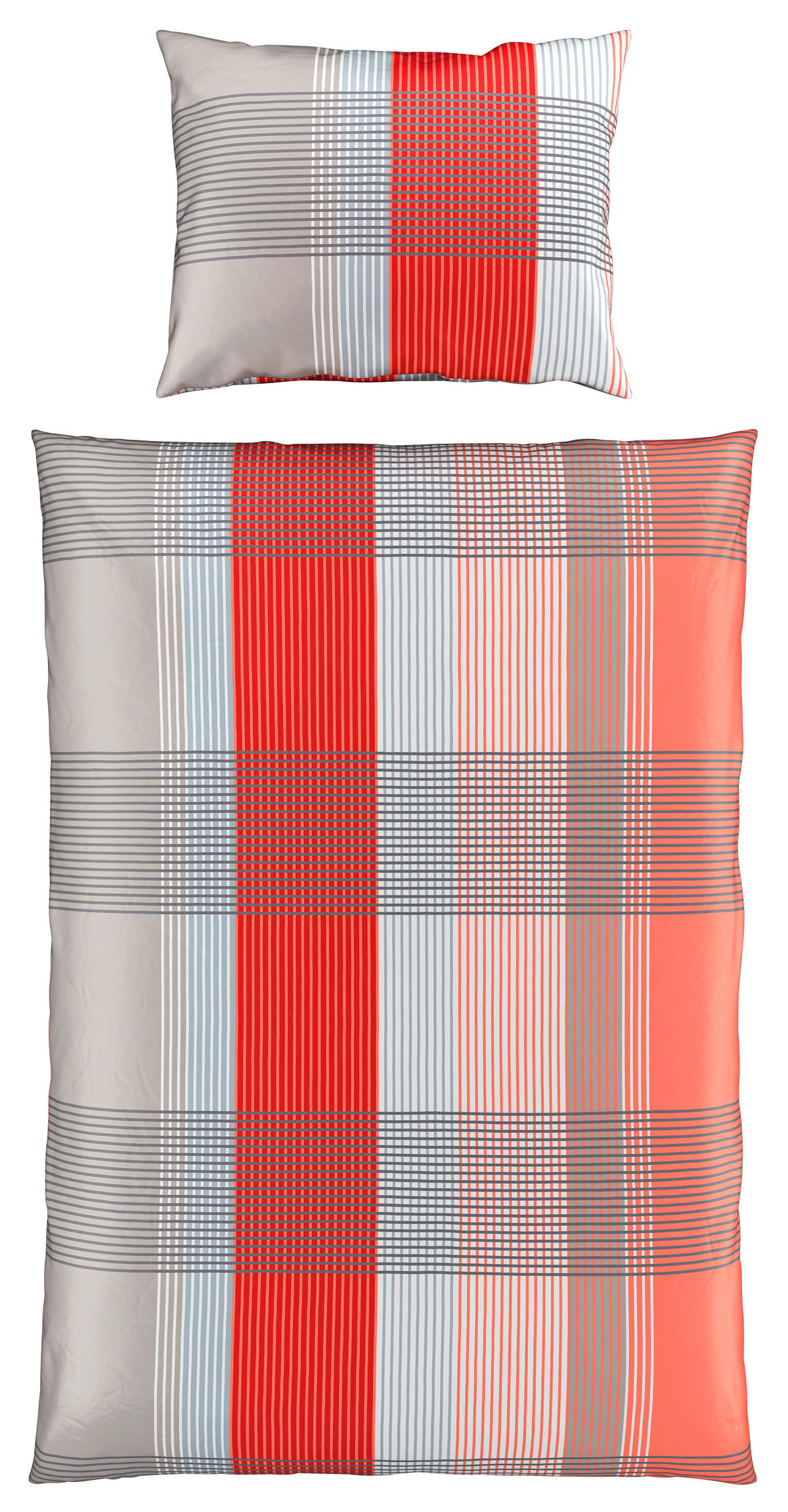 POSTELJINA CHECKERS 140/200 cm saten crvena  - crvena, Konvencionalno, tekstil (140/200cm) - Boxxx