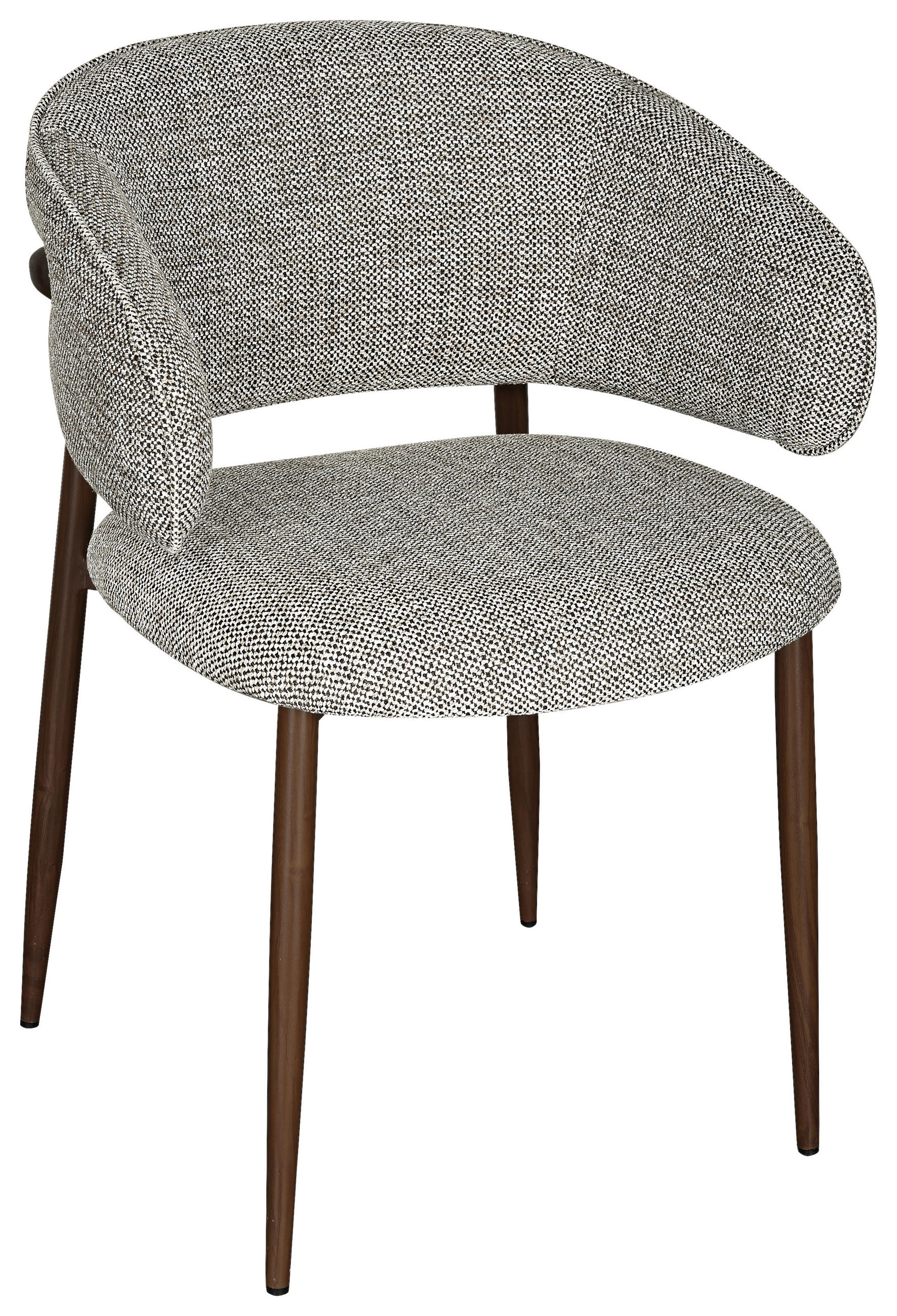 ARMLEHNSTUHL  Stoffauswahl Webstoff  Braun, Walnussfarben  - Walnussfarben/Braun, Design, Textil/Metall (58/81/60cm) - Novel