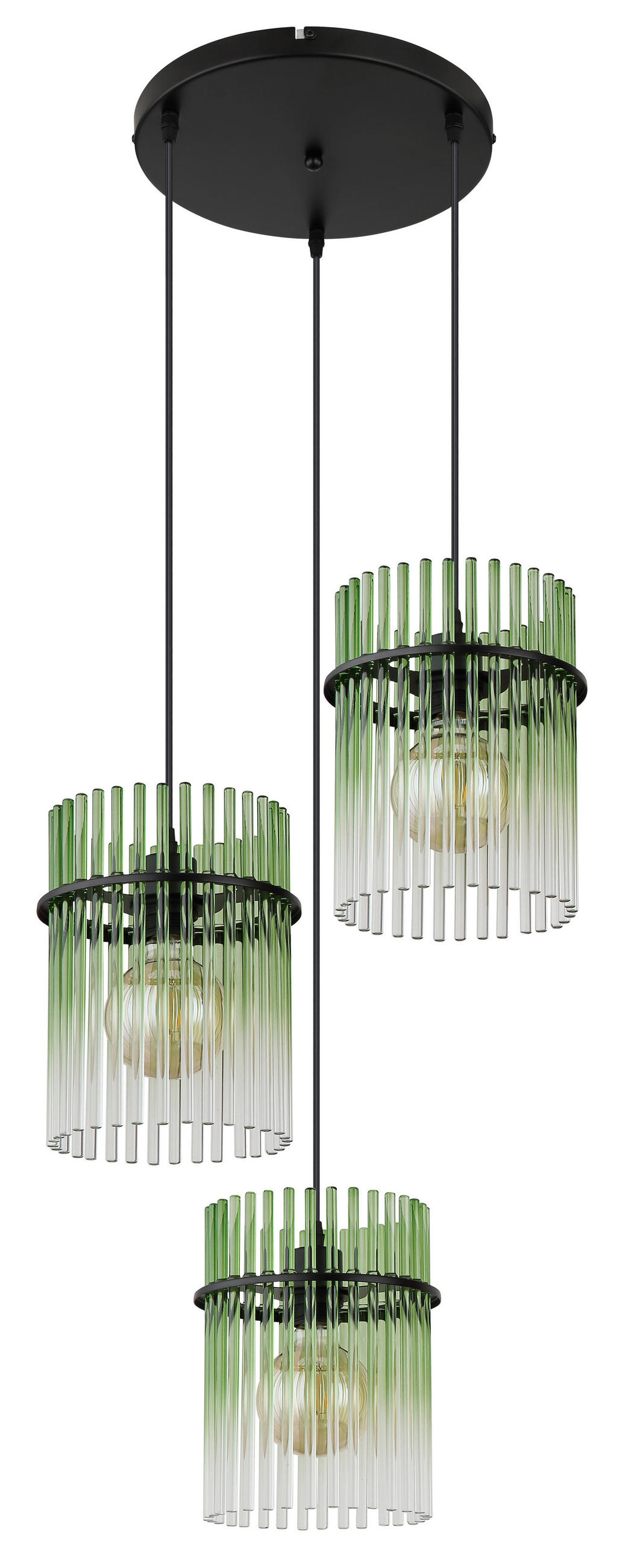 ZÁVĚSNÉ SVÍTIDLO, 47/140 cm  - černá/zelená, Basics, kov/plast (47/140cm) - Globo