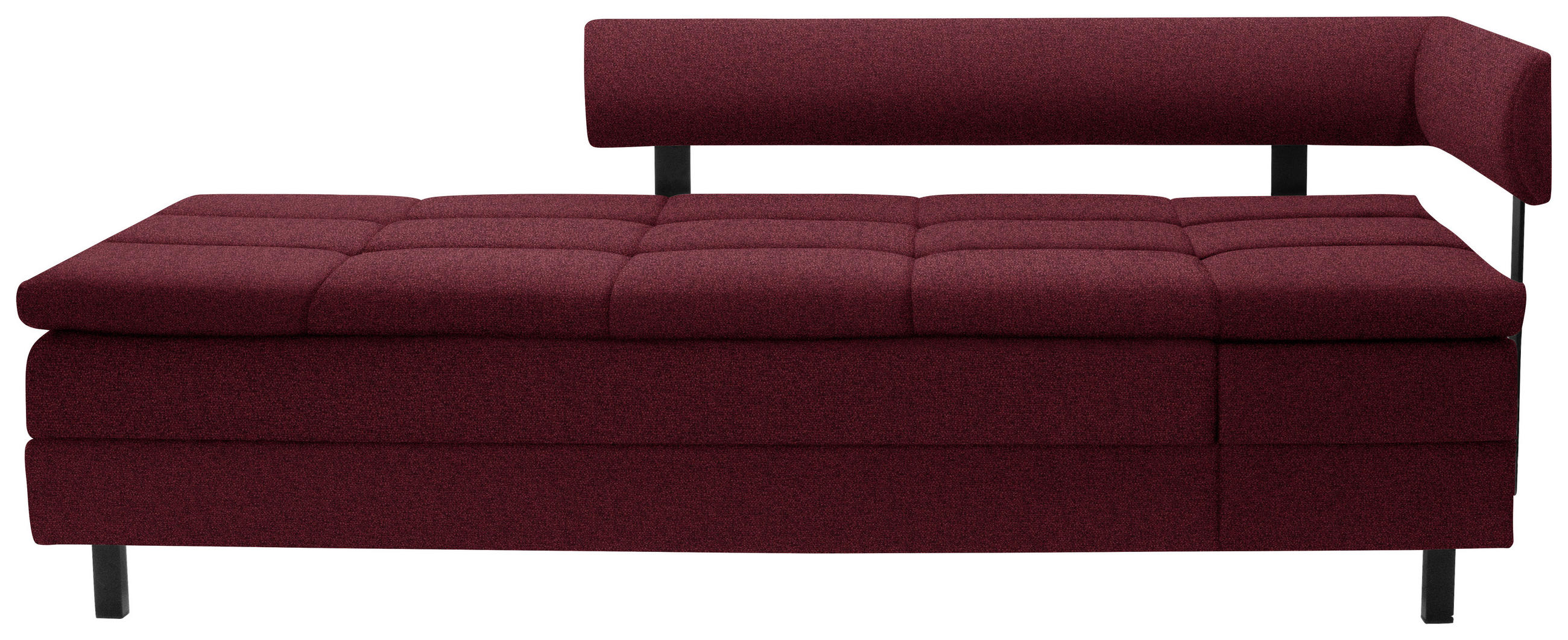 LIEGE in Flachgewebe Rot  - Rot/Schwarz, MODERN, Textil/Metall (208/77/98cm) - Joka