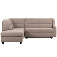 ECKSOFA in Chenille Schlammfarben  208/226 cm  - Schlammfarben/Schwarz, KONVENTIONELL, Textil (208/226cm) - Sedda