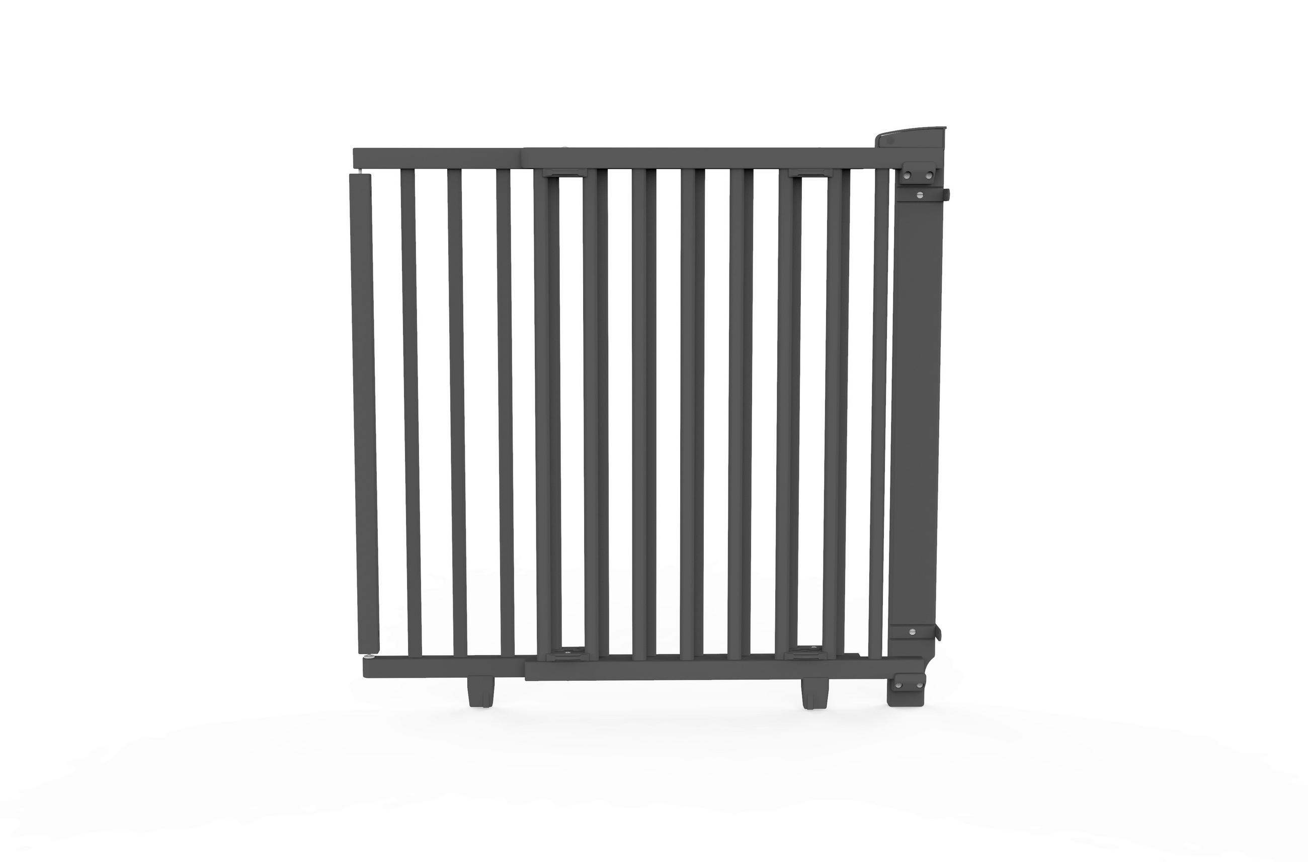 TÜRSCHUTZGITTER zum Schrauben 133/81,5 cm  - Schwarz, Basics, Holz (133/81,5cm) - Geuther
