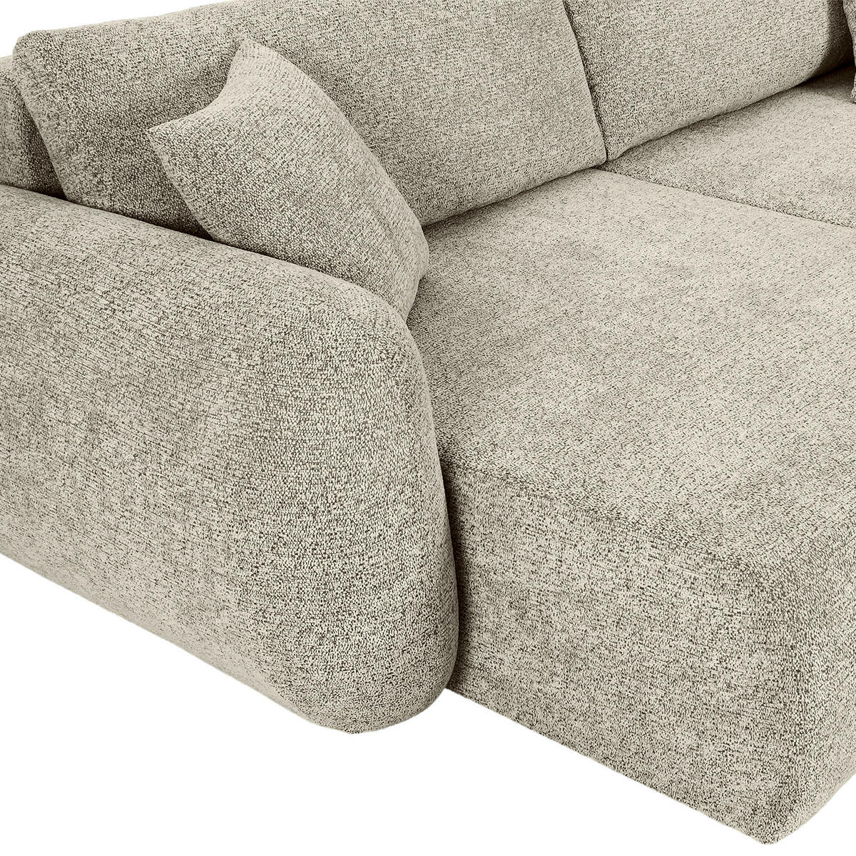 BIGSOFA Flachgewebe Mintgrün  - Schwarz/Mintgrün, KONVENTIONELL, Kunststoff/Textil (250/72/145cm) - Carryhome