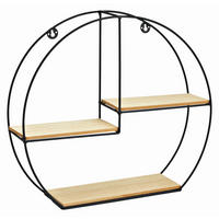 WANDREGAL Braun, Schwarz  - Schwarz/Braun, Basics, Holz/Metall (40/35/10cm)