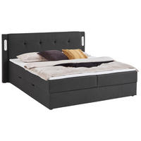 BOXBETT 180/200 cm  in Schwarz  - Schwarz, Basics, Holz/Textil (180/200cm) - Boxxx
