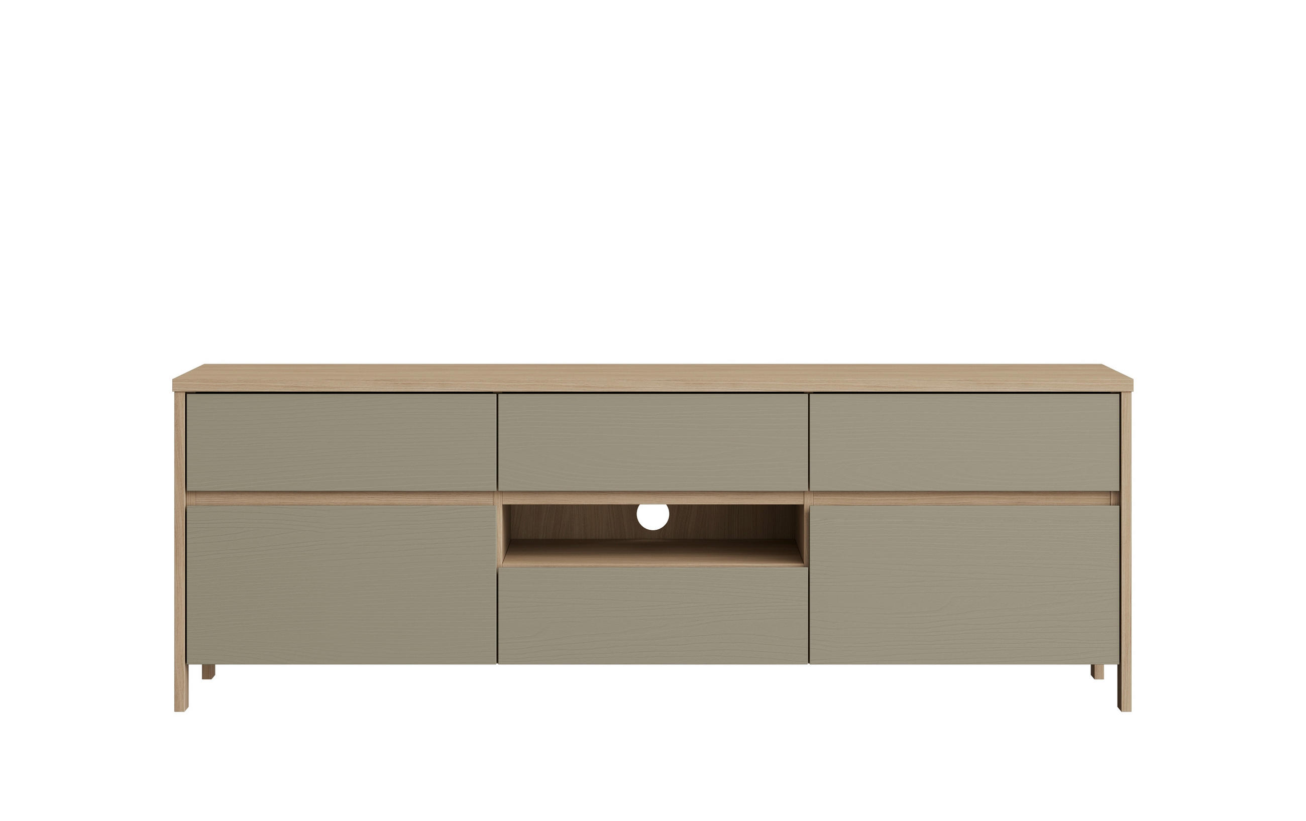 LOWBOARD  164/58/39 cm 4 Schublade(n) Typenauswahl, stehend  - Eukalyptusholzfarben/Eichefarben, Design, Holzwerkstoff (164/58/39cm) - MID.YOU