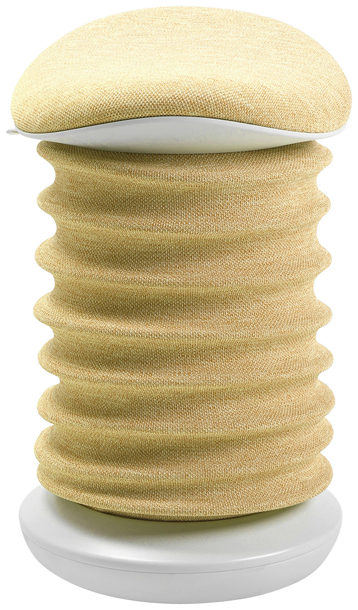 BÜROHOCKER 37,5/53-64/36 cm  - Gelb/Weiß, Design, Kunststoff/Textil (37,5/53-64/36cm) - Topstar