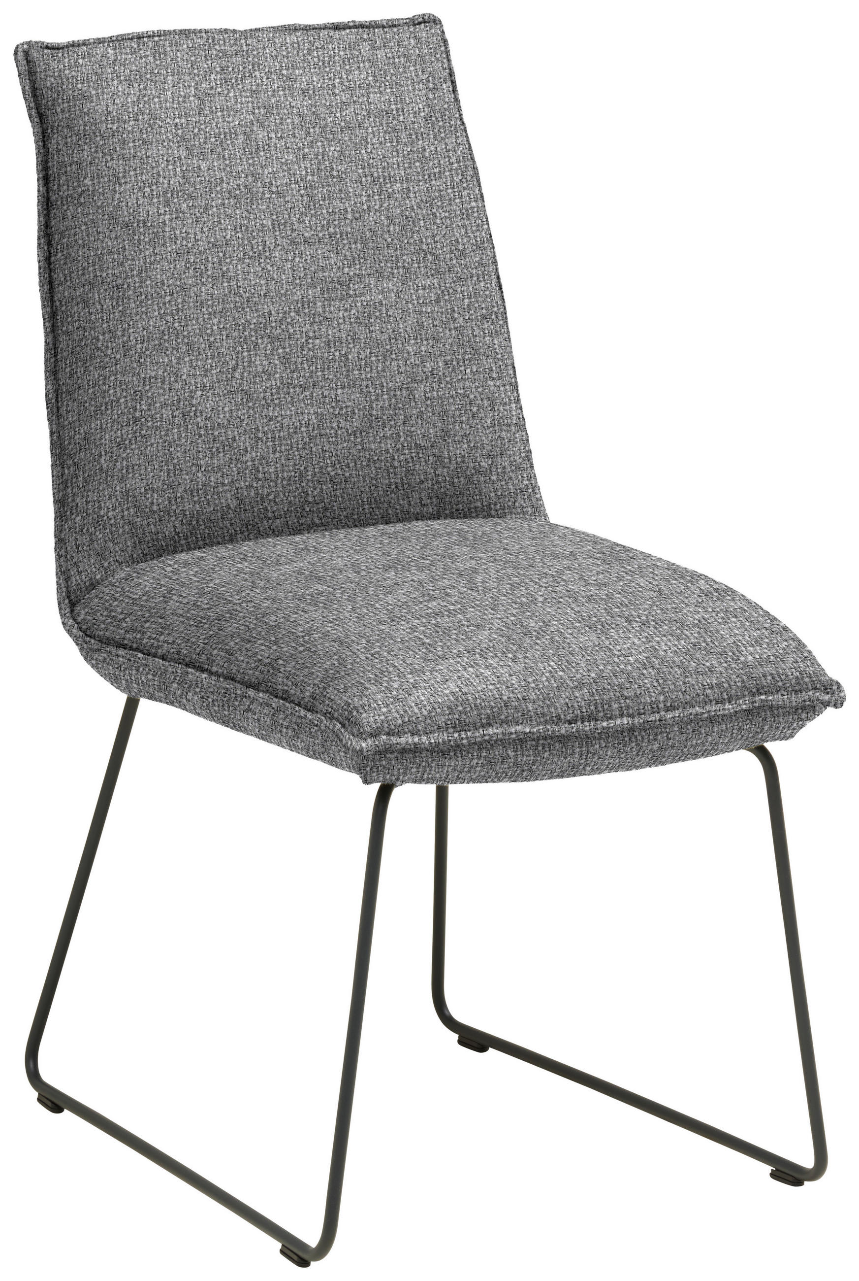 STUHL  Stoff-/Lederauswahl Webstoff  - Graphitfarben/Grau, Design, Textil/Metall (52/85/66cm) - Cassando