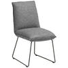 STUHL  Stoff-/Lederauswahl Webstoff  - Graphitfarben/Grau, Design, Textil/Metall (52/85/66cm) - Cassando