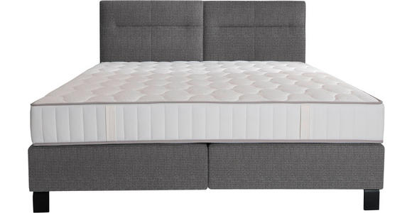 BOXSPRINGBETT 200/220 cm  in Grau  - Schwarz/Grau, KONVENTIONELL, Textil/Metall (200/220cm) - Esposa