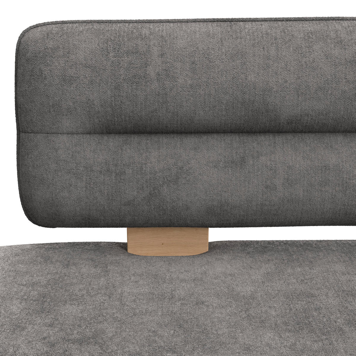 SITZBANK 140/87/67 cm Webstoff Grau  - Eichefarben/Schwarz, KONVENTIONELL, Textil (140/87/67cm) - James Wood