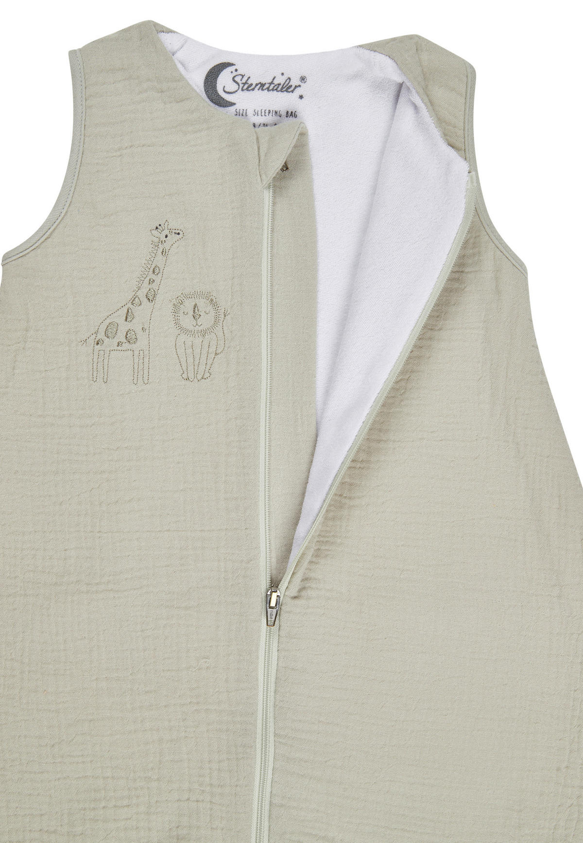 BABYSCHLAFSACK Löwe Leo    68/74   - Salbeigrün, Basics, Textil (68/74null) - Sterntaler