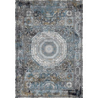 VINTAGE KOBEREC, 133/190 cm modrá, šedá - šedá/modrá, Design, textil (133/190cm) - Dieter Knoll